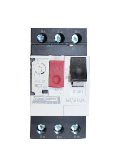 Автоматичний вимикач 1АВД 10-6А захисту двигуна 220V 2.2kW / 400V 4kW Ny95505009 | Зображення 1