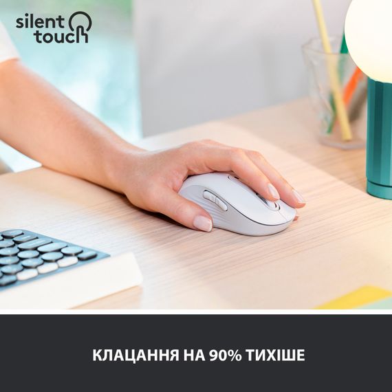 Мишка Logitech Signature M650 L Wireless LEFT Off-White (910-006240) | Зображення 2