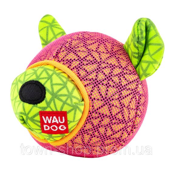 Игрушка для собак WAUDOG Fun,"Мишка", Ш 12 см, Дл 11см розовый | Зображення 1