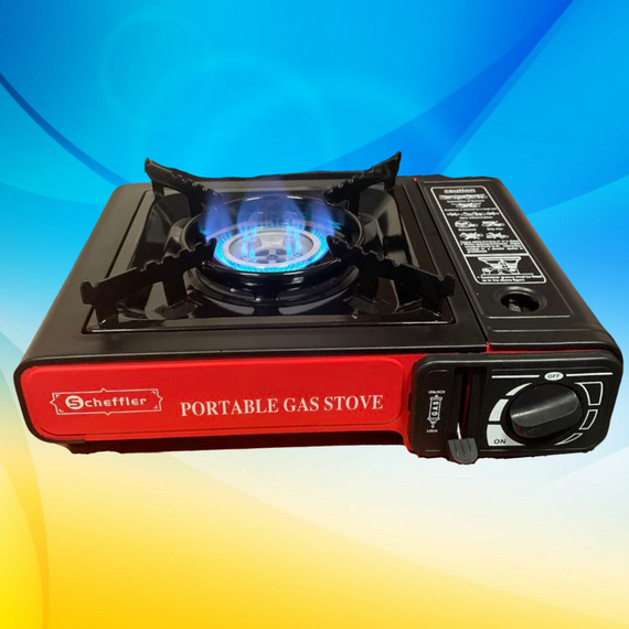 Портативна газова туристична плита. Газова плита. Плита на балончику
