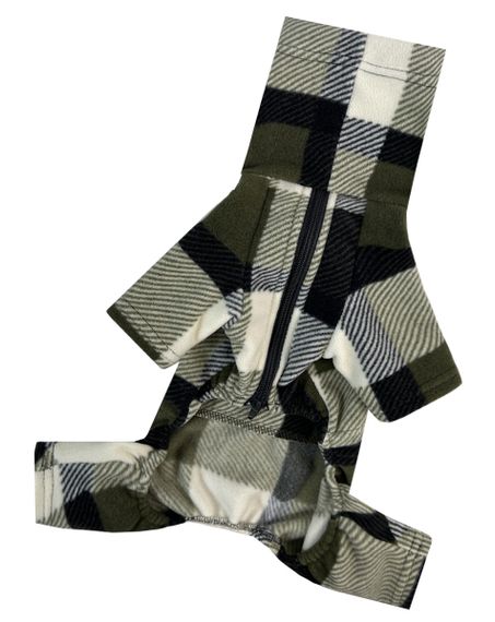 Костюм флiс картатий оливка D-205 | Зображення 2