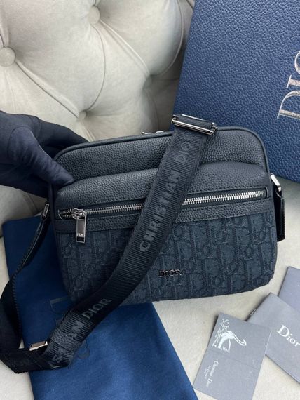 Месенджер чорний Dior Zipped Rider 2.0 c852 | Зображення 6