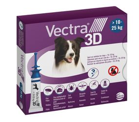 Капли от блох и клещей Ceva Vectra 3D для собак весом от 10 до 25 кг