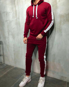 Костюм Лампас весна бордово-белый S M