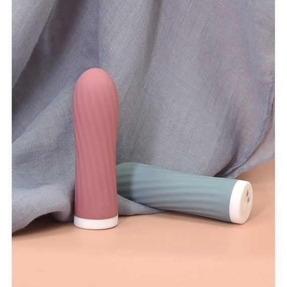 Міні-вібратор для клітора рельєфний Sweet Em Velvet Lure, 10 режимів вібрації, блакитний Sex Aura | Зображення 7