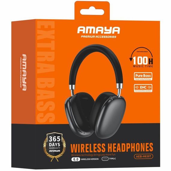 Накладні бездротові навушники Amaya H630T Black | Зображення 1