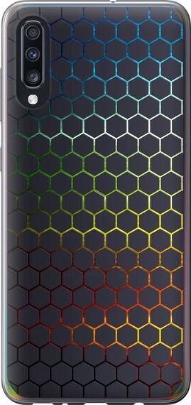 Чехол на Samsung Galaxy A70 2019 A705F Переливающиеся соты "498u-1675-17620"