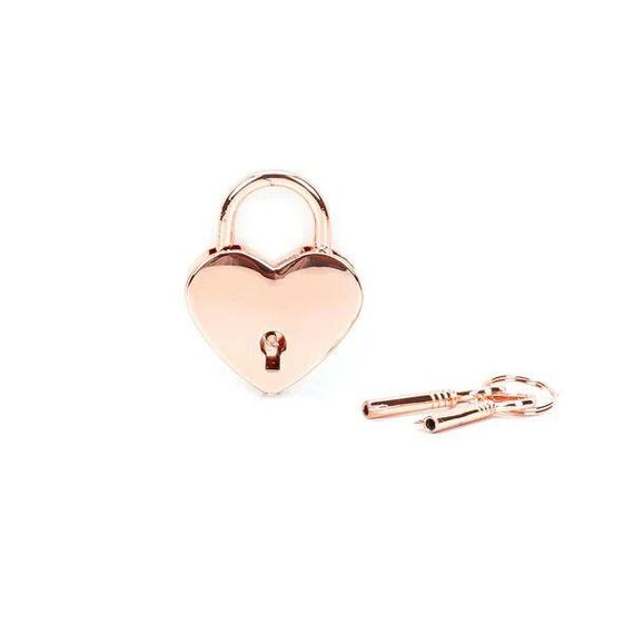 Замочек Liebe Seele Heart Shape Padlock Rose Gold (2 шт) sexstyle
