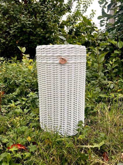 Кашпо зі штучного ротангу “Високе Венге” 12 л — плетене кашпо для квітів, інтерʼєру, тераси, входу | Зображення 6