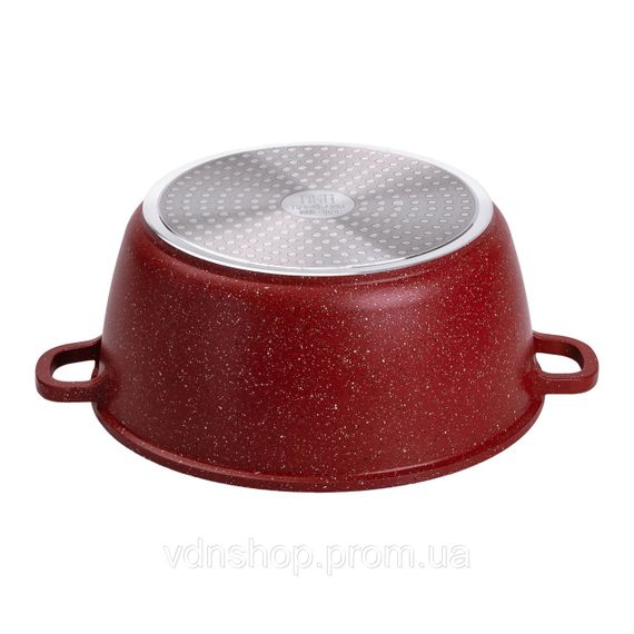 Набор из трех алюминиевых кастрюль с толстым дном и крышками с антипригарным покрытием MGC HP-4-408 | Зображення 2