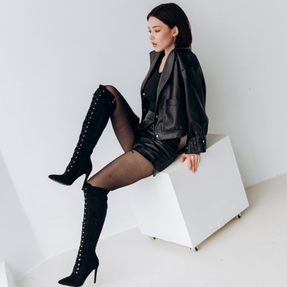 Ботфорты женские Fashion Lady 3305 38 размер 245 см Черный | Зображення 9