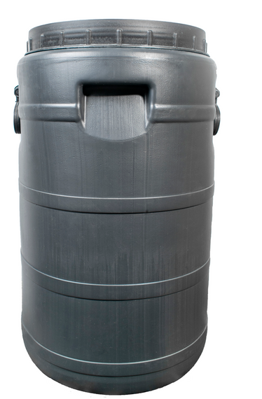 Бочка пластиковая  40 л техническая черная бидон  широкая горловина емкость для воды | Зображення 1