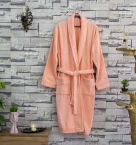 Халат Zeron 128286 Туреччина С  Велюр Помаранчевий
