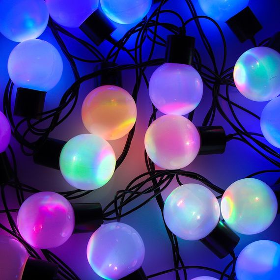 Гірлянда матова кулька 28LED 5м (флеш) 10мм, Новорічна бахрама, Світлодіодна гірлянда, Вулична гірлянда