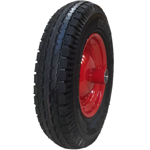 Колесо пневматическое 4х8 без оси 20мм 4PR Красный диск, ЦВЕТОК PRO