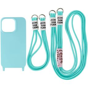 Чехол TPU two straps California для Apple iPhone 12 Pro Max (6.7") Силикон, Бирюзовый / Marine Green