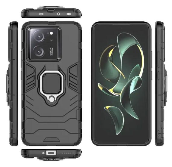 Чехол бампер Primolux Ring Armor для Xiaomi 13T / Xiaomi 13T Pro / Xiaomi Redmi K60 Ultra - Black | Зображення 2