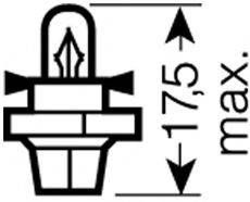 Лампа допоміжн. освітлення 12V 1,5W (вир-во OSRAM) OSRAM 2452MFX6