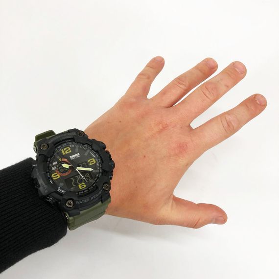 Годинники для подорожей SKMEI, Прості електронні наручні чоловічі годинники Рибальські QH-27