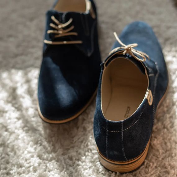 Сині замшеві туфлі 43 розмір – поєднання стилю та комфорту! | Зображення 2
