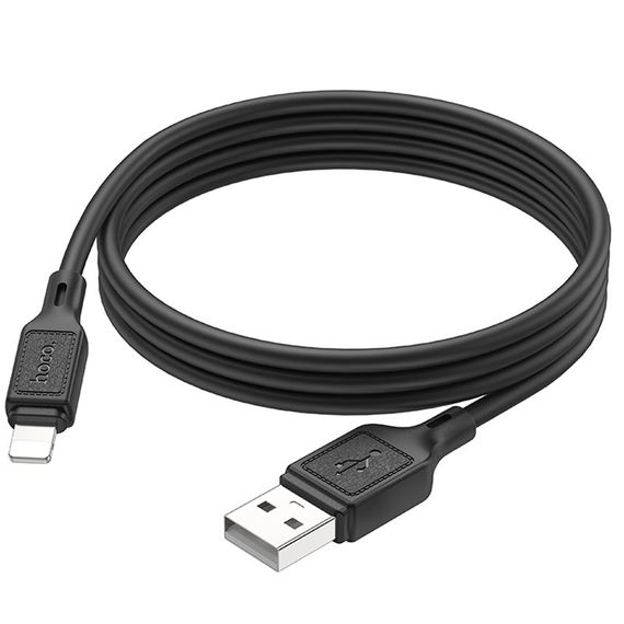 Дата кабель Hoco X90 Cool silicone USB to Lightning (1m) Black | Зображення 3