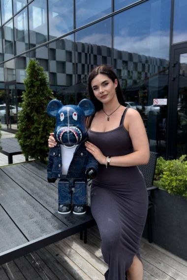 Фигурка Bearbrick WGM Levis дизайнерська статуетка ведмідь Беарбрік 70 см mb043 синя | Зображення 5