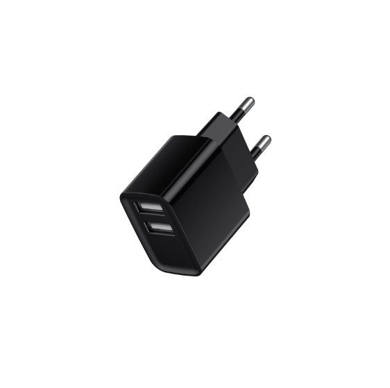 Зарядний пристрій мережевий 2USB 2,1А чорний Havit HV-H131P