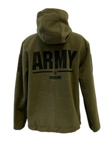 Кофта Tactic4Profi флис хаки с капюшоном с принтом ARMY UKRAINE размер M (46)