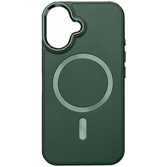 Шкіряний чохол SnapCase with Magnetic Fit для Apple iPhone 16 (6.1") Green