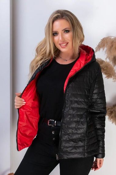 Куртка двостороння, арт.185, чорний / червоний | Зображення 4