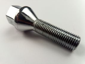 Болт колісний М12х35х1,25 хром/конус/ключ 17