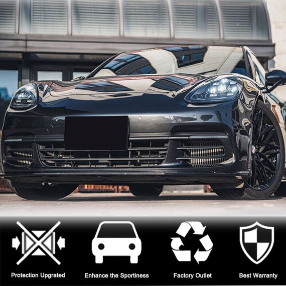 Накладка на Передний Бампер Lip (2016-2020, Карбон) для Porsche Panamera | Зображення 2