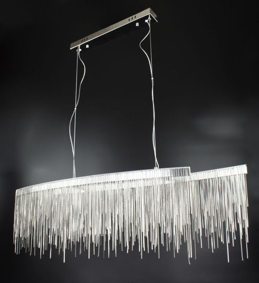 Люстра світлодіодна підвісна LED світильник для квартири на стелю лед 26760 Хром 20-120х23х100 см.