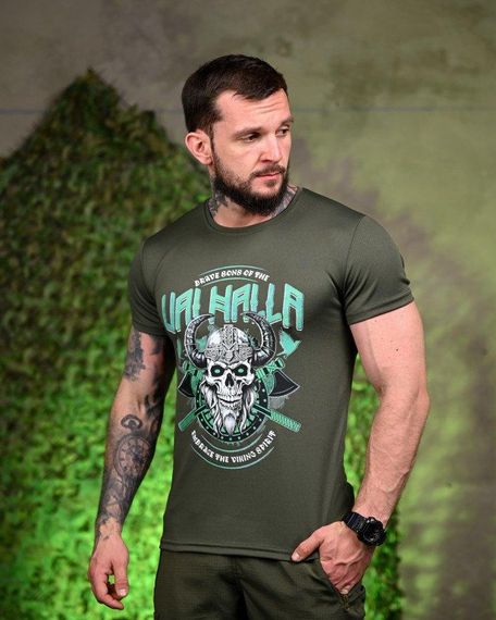 Тактическая потоотводящая футболка Valhalla oliva ПП7704 | Зображення 1
