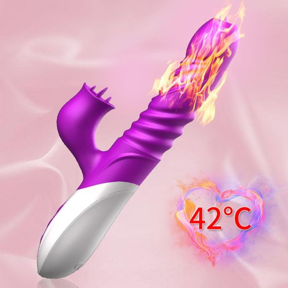 Вібратор - Silicone Vibrator, USB, 10 Function &Thrusting Function, Heating Sex Aura | Зображення 7
