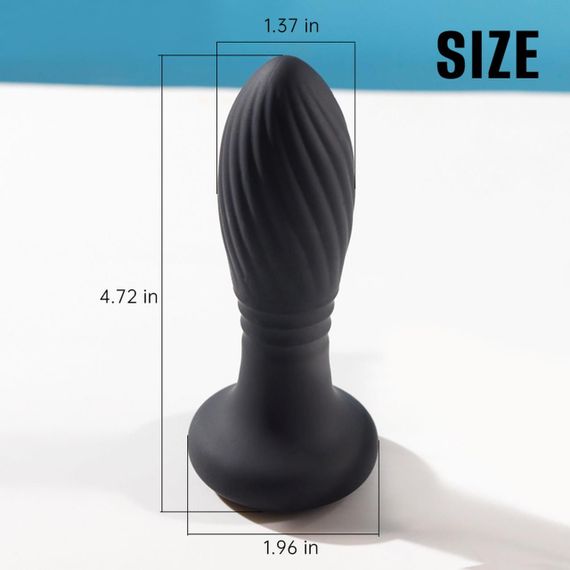Анальна пробка - Thrusting Anal Plug Black Sex Aura | Зображення 2
