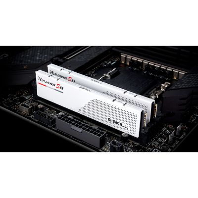 Модуль памяти для компьютера DDR5 64GB (2x32GB) 6000 MHz Ripjaws S5 Matte White G.Skill (F5-6000J2836G32GX2-RS5W) | Зображення 3