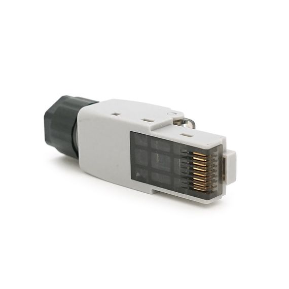 Коннектор RJ-45 быстрого монтажа 8P8C UTP Cat-6 (разборный, безинструментальный) серый, цена за 1 шт | Зображення 1