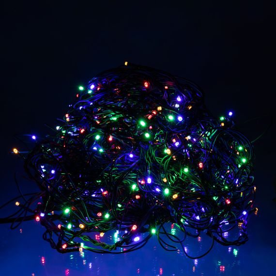 Новогодняя гирлянда уличная Бахрома 36 м 600 LED черный провод Мультиколор 36МBML | Зображення 1