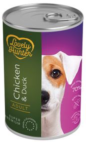 Корм Lovely Hunter Adult with Chicken and Duck вологий з куркою та качкою для дорослих собак 800 гр
