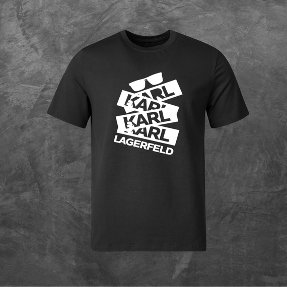 Футболка унісекс з принтом Karl Lagerfeld Карл базова чорна XS