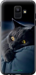 Чохол на Samsung Galaxy A6 2018 Димчастий кіт "825t-1480-2448"