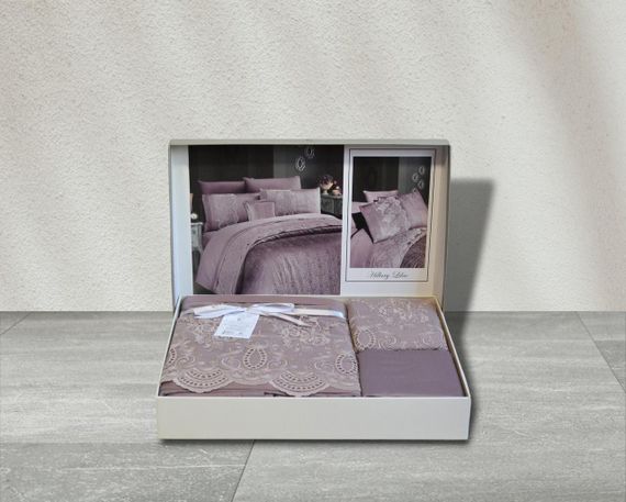 Комплект постельного белья First Choice Moonlight V.I.P 200x220 Hillary Lilac | Зображення 1