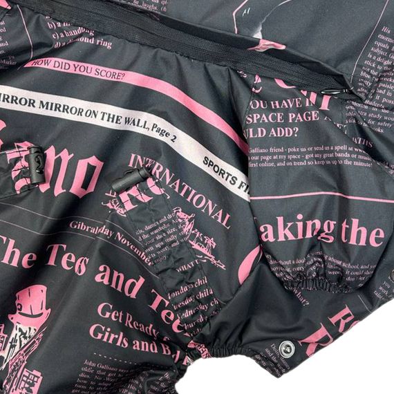 Дощовик із прихованим капюшоном газета рожевий M-97 | Зображення 7