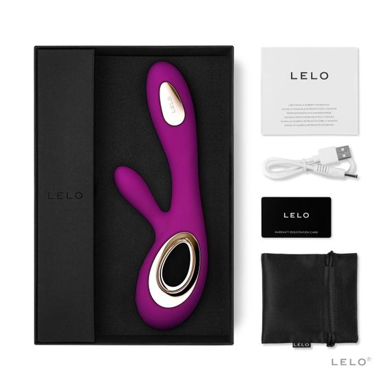 Вібратор-кролик LELO Soraya Wave Deep Rose, манливі рухи стовбура | Зображення 6