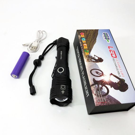 Ліхтар ручний акумуляторний PLD-11-4XPE(RGB), Кишеньковий ліхтар із usb зарядкою, Тактичний ліхтар police | Зображення 9