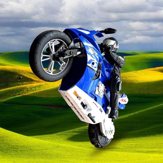 Мотоцикл на радіокеруванні Motorcycle Stunt Drift six-axis Gyroscope Blue | Зображення 5