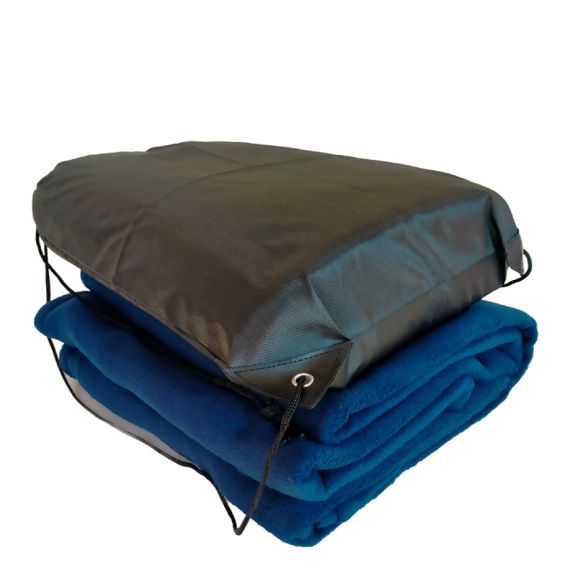 Туристический плед Tactico 145*200 синий - одеяло для кемпинга и туризма в чехле | Зображення 9