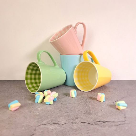 Чашка Кольорова клітинка VT-C-188380 Vittora, 380мл | Зображення 6