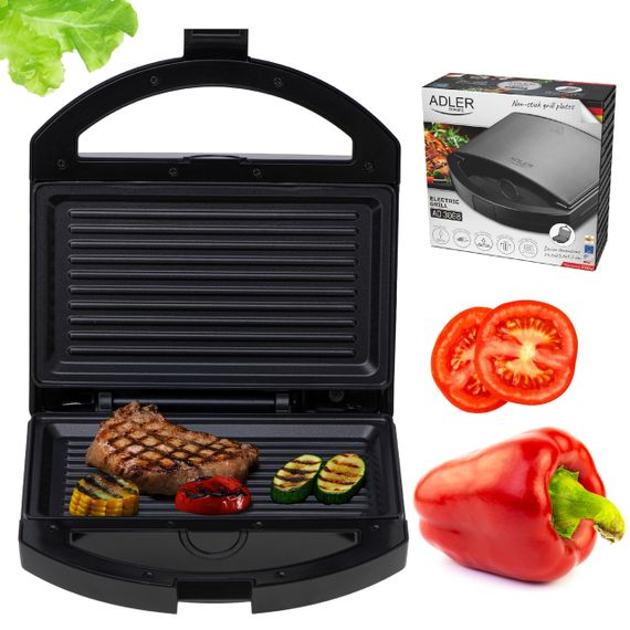 Електрогриль контактний Adler AD 3068, 1000 Вт, антипригарні пластини | Зображення 6